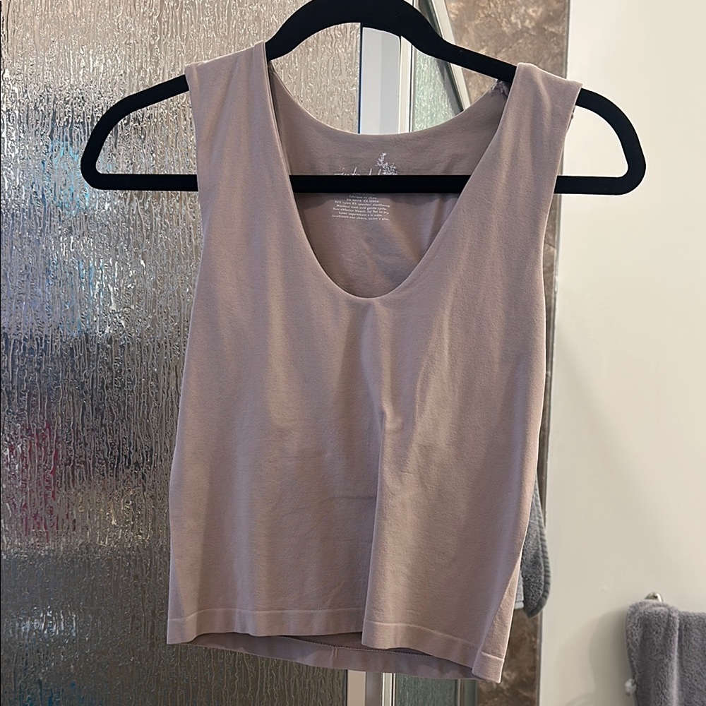 Free People Pink Crop Tank Top Sleeveless
